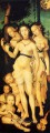 Armonía de las tres gracias Pintor desnudo renacentista Hans Baldung